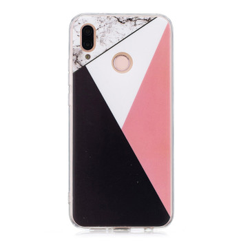 P20Lite Marble Phone Case on for Huawei P20 Lite P 20 lite Case Geometry Splice Pattern Soft TPU Back Cover for Huawei P20 Coque