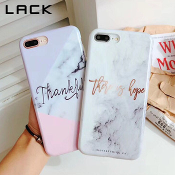 LACK Lovely Marble Phone Case For iphone X Case For iphone 6 6S 7 8 Plus Cover Abstract Art Letter Cases Smooth Soft IMD Capa