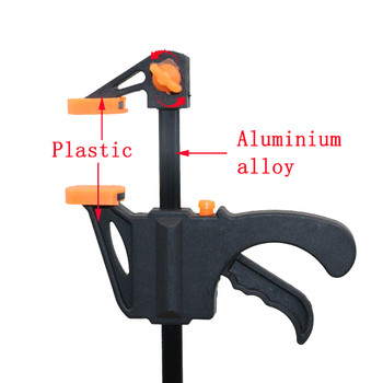 1pcs 4 Inch Wood-Working Bar Clamp Quick Ratchet Release Speed Squeeze DIY Hand Tools Color Random
