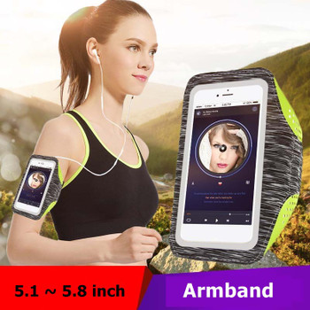 Sports Armbands Waterproof Case Universal Cover For iPhone 7 Plus Samsung Galaxy S7 Edge Xiaomi Redmi Note 3 4 5.1 ~ 5.8 inch