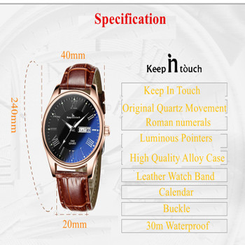 Casual Lovers Quartz Watch Relogio Feminino Men Women Gold Leather Calendar Watches Luminous Luxury Ladies Fashion Wristwatches