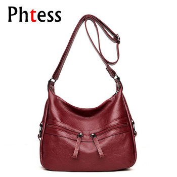 2018 Woman Soft Leather Shoulder Bags Female Small Crossbody Bags For Women Sac a Main Ladies Vintage Messenger Bags Luxury