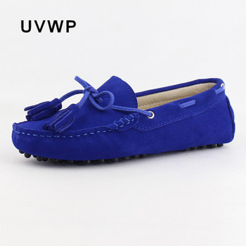 New Fashion Genuine Leather Women Flat Shoes Slip On Woman Loafers Women's Casual Shoes Flats Soft Moccasins Female Footwear