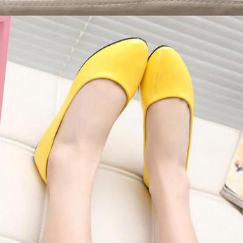 =2018 NEW women Leather Shoes Woman Single Shoes Shallow Round Tow Spring Autumn Ballet Flats Shoes women casual shoes