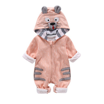 Fashion Animal Baby Romper Tiger Bebe Infant Clothing Baby Boy Girl Clothes Cute Cartoon Tiger Winter Warm Jumpsuit Costume