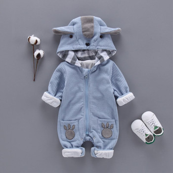 Autumn &amp; Winter Newborn Infant Baby Clothes Fleece Jumpsuit Boys Romper Hooded Jumpsuit koala Baby Bebe Menino Macacao