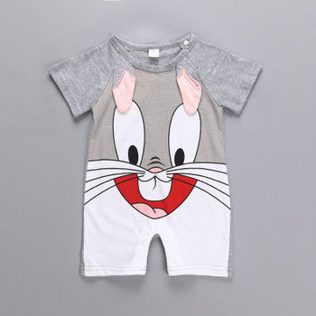 Cartoon Animals Monkey Cotton Baby Rompers Rabbit Short-Sleeve Baby Boy Clothes Summer Monkey Infant Jumpsuit Baby Girl Clothes 
