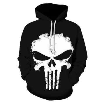  Punisher Hoodies Women Men 3D Sweatshirts Superhero Pullover Novelty Tracksuit Fashion Hooded Streetwear Autumn Casual Jacket