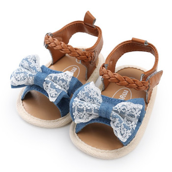 WEIXINBUY Soft Sole PU Baby girls Canvas bow First Walkers Shoes Fashion summer Prewalkers First walker toddler moccasins