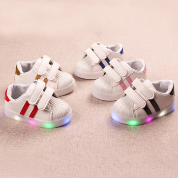 2018 All season cool slip on baby casual shoes LED lighted glowing flash baby sneakers cool solid baby girls boys shoes
