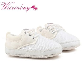 Spring Autumn Baby Boy Soft Sole Shoes Infant Canvas Newborn Baby Boy Shoes First Walkers Crib Shoes 0-18 Months