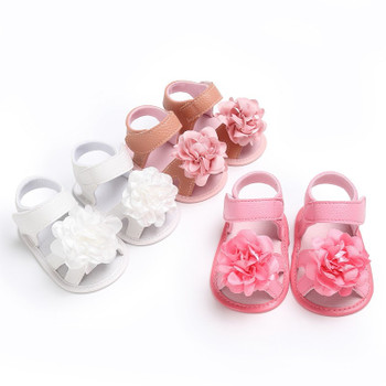 Sweet Baby Girls Big Flower Prewalkers Shoes Crib Bebe Princess First Walkers Infant Toddler Soft Soled Shoe For Newborn