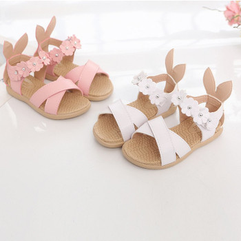 Summer fashion flower leather shoes girls high quality nice baby casual sandals elegant Leisure soft toddler