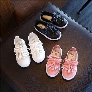 Excellent elegant Cute Lovely baby girls shoes fashion Fringe tennis baby sneakers Slip on rubber baby toddlers