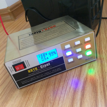 Automatic 12V/24V Car Battery Charger LED Display 5-stage Intelligent Pulse Repair Charger for All Lead Acid Battery 20-100AH
