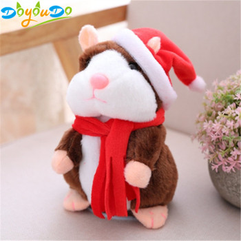 Talking Hamster Mouse Pet Christmas Toy Speak Talking Sound Record Hamster Educational Plush Toy for Children Christmas Gift