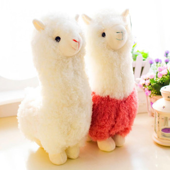 Lovely 35cm Cartoon Alpaca Plush Doll Toy Fabric Sheep Soft Stuffed Animal Plush Llama Yamma Birthday Gift For Baby Kid Children