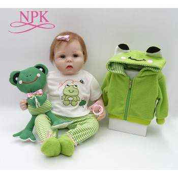 NPK Realtouch 55cm Silicone adora Lifelike Bonecas Baby newborn realistic magnetic pacifier bebe reborn dolls babies toy