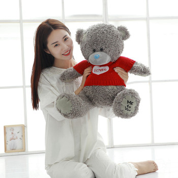 1PC Teddy Bear Plush Toys Sweater Bear 40/60CM Soft Stuffed Animals Cute Patch Bear Plush Dolls For Baby Kids Christmas Gifts
