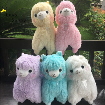 14 Colors Big Size 35/45cm Rainbow Alpaca Plush Toy ,Japanese Soft Plush Alpacasso Stuffed Lamb Sheep Animals Toy For Kids Gifts