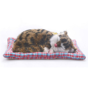 Simulation animal cat bed dog pet birthday gift Simulation toys for Children sleepping cat dog electronic pet