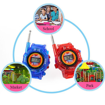 2Pcs/Pair Novelty 7in1 Kids Toys Watch Walkie-talkie Intercom Toys Outdoor Interaction Battle Game