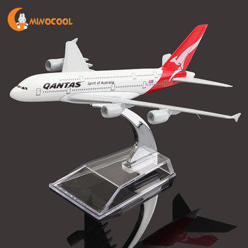 A380 AUSTRALIA QANTAS Collection Model 16CM Airplane Metal Plane Model Aircraft  Model Building Kits Toy For Children