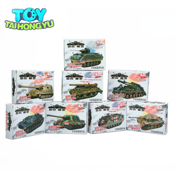 TAIHONGYU 4D 8pcs Assemble Tank Heavy Weapons Armor 1/72 Plastic Model US Kit Battle Toy