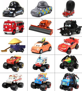 No.136-162 Disney Pixar Cars 3 2 1 METAL Diecast cars 1:55 Rare car collection toys for Children boys  Royal Police  Truck Mater