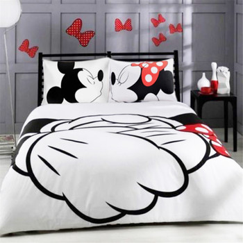Mickey Minnie Mouse 3D Printed Bedding Duvet Covers Sets Girls Children's Bedroom Decoration Woven 400TC Twin Full Queen King SZ