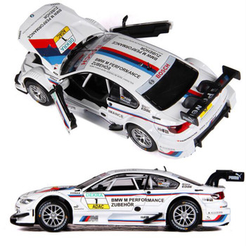 1:32 Scale Diecast Alloy Metal Luxury Racing Car Model For The M3 DTM Collection Model Pull Back Toys Car With Sound&amp;Light