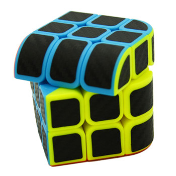 Lefang Trihedron Magic Cube Puzzle Toy with Carbon Fiber Sticker for Competition Challenge - Colorful