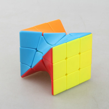 Fangge 3x3 Torsion Magic Cube Coloful Twisted Cube Puzzle Toy For Challange