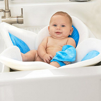 Baby Blooming Bath Flower Bathtub Mat Bath Cushion Infant Newborn Bath For Baby Blooming Sink Infant Shower Seat Accessories