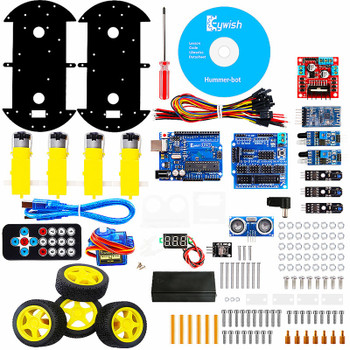 For Arduino Robot Cars APP RC Remote Control Ultrasonic Bluetooth Robotics Learning Kit Educational Stem Toys for Children Kids
