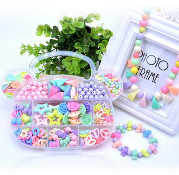  Girl DIY Toys String Beads Make Up Puzzle Toys Jewelry Necklace Bracelet Building Kit Educational Block Toy For Children 