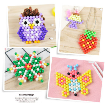  1 set Magic Beads DIY Puzzles for children colorful Water mist perler beads 3d puzzle 1000 pieces pieducational montessori toy