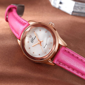 PREMA Luxury Brand Fashion Ladies Watch 2019 New Chronograph Sport Dress Rose Gold Quartz Wristwatch Red Leather Women Watches