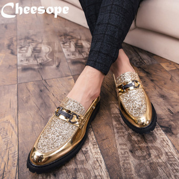Men Thick Bottom Dress Shoes Luxury Italian Style Fashion Men Formal Shoes Brand Men Trend Bring Business Leather Shoes Men