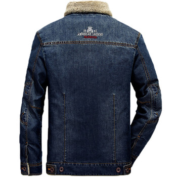 M-4XL men jacket and coats brand clothing denim jacket Fashion mens jeans jacket thick warm winter outwear male cowboy YF055