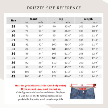 Drizzte Brand Men Stretch Denim Slim Jeans Black Blue Fashion Trendy Trousers Pants Size 28 - 36 38 40 42 For Men's Jean