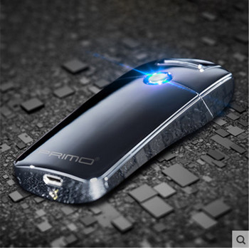 Plasma Lighter Arc Metal USB Rechargeable Flameless Recharbable Fingerprint Sensor Touch Windproof Electronic Lighter