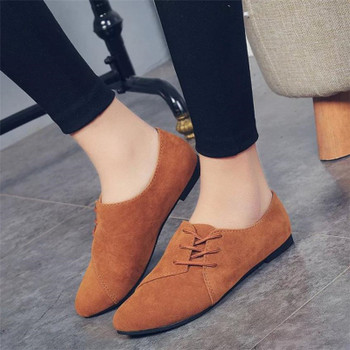 Women Lace Up Flat Shoes Head Shoes Low To Help Flat Bottom Casual Shoes Woman zapatos mujer 2018 New Black Red Begie Bowrn