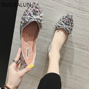 SUOJILAUN 2018 Brand Design Fashion Woman Flat Shoes Slip On Flats Handmade Shoes Loafers Flats Zapatos Mujer