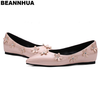 2018  Hot Sell Flower BEANNHUA Brand Women Flats Wholesale and retail size 35-39 Drop Shipping  042
