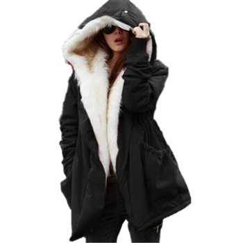 Solid color fur parkas mujer,cotton padded hooded jacket winter coat women,casual parka femme,arm female winter jacket TT1562