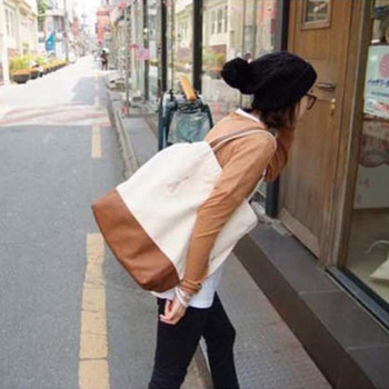 Women Canvas Beach Bag Paris Tower Printed Female Shoulder Bags For Girls Single Shopping Bag Top-Handle Bags Bolsa