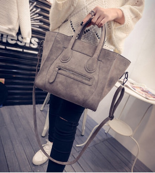 Simple classic euramerican style girl's big bag PU leather women cross body shoulder bag women's vintag handbag j5985