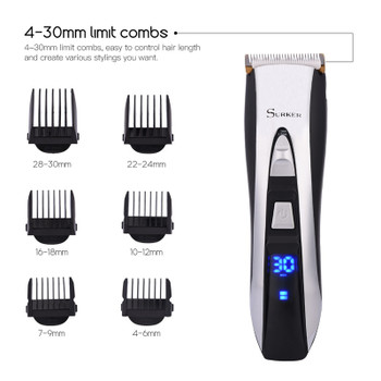 5 Gear Fine tuning Digital LED High Precision Hair Trimmer Titanium &amp; Ceramic Blade Hair Clipper Men's Hair Cutting Machine S36