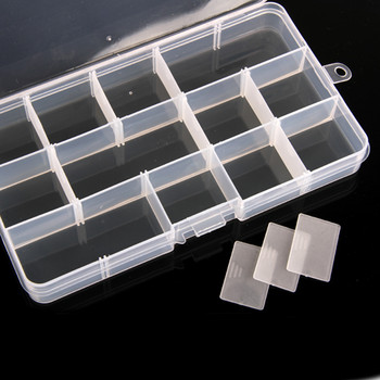 New Adjustable 1 PC 15 Cells Compartment Plastic Storage Box Case Jewelry Bead Tiny Stuff Container
